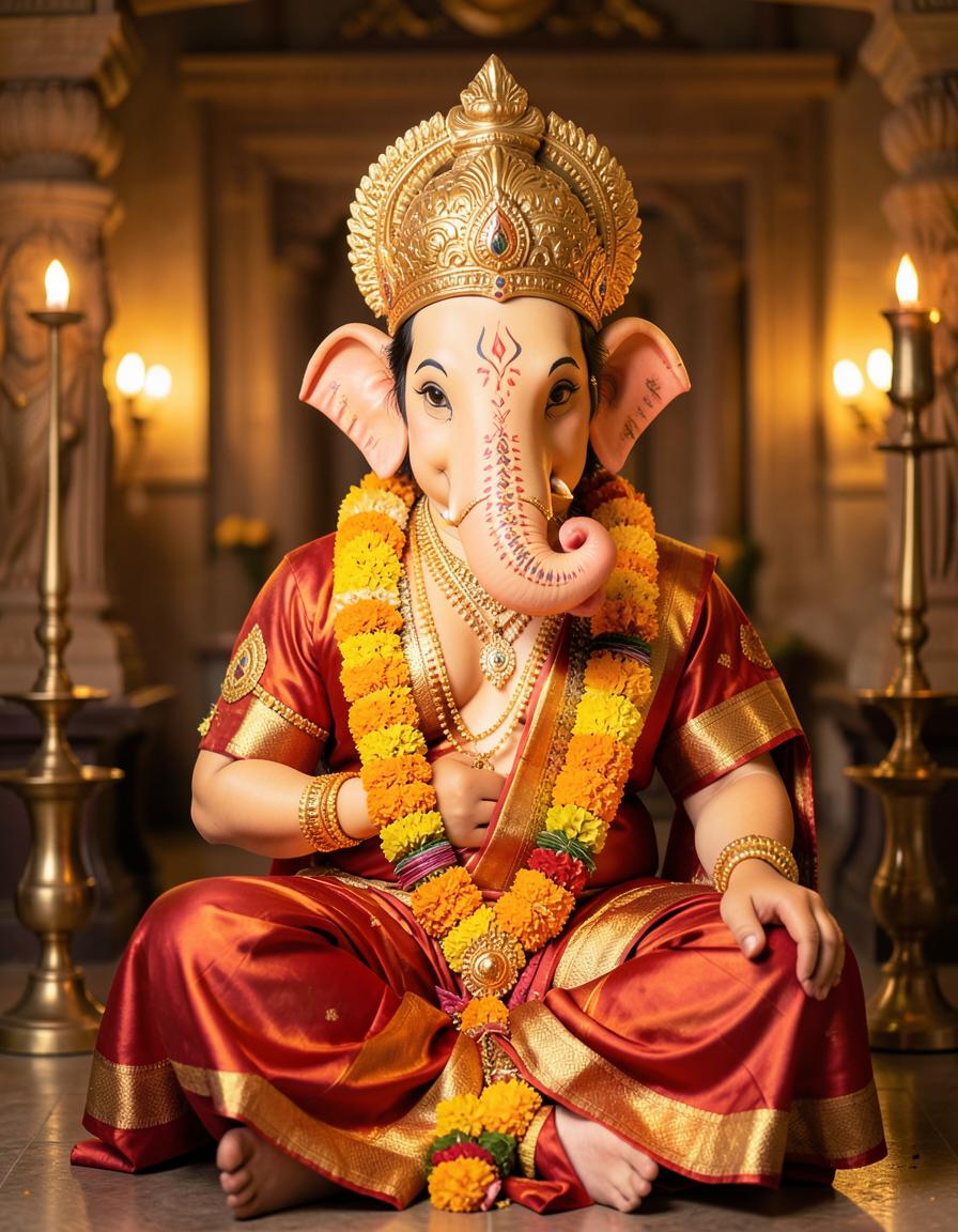 Ganesh idol attire